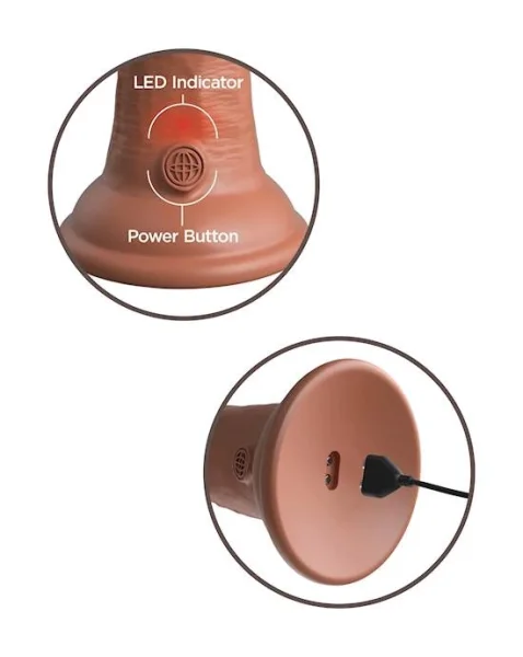 King Cock Elite Dual Density Vibe Silicone Dildo