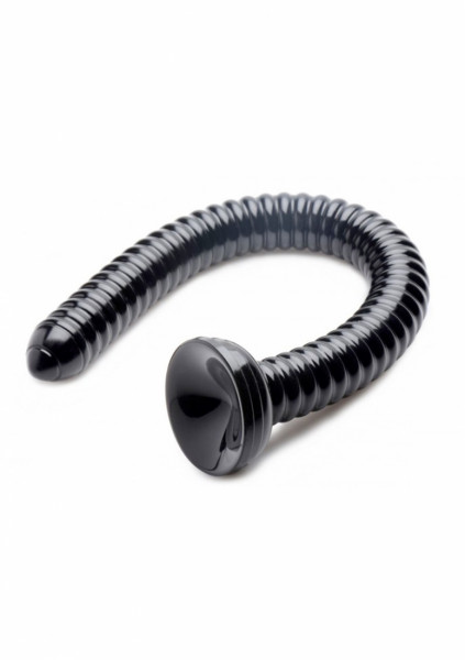 19 Inch Hosed Anal Snake - Bllack - Huge Butt Plug