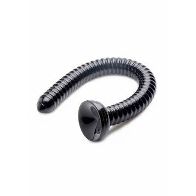 19 Inch Hosed Anal Snake Bllack Huge Butt Plug