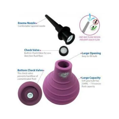Anal Douches Cloud 9 Health Wellness Premium Silicone Non backflow Enema Douche