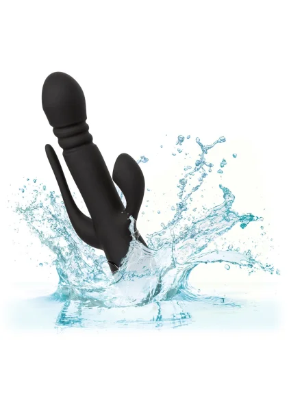 III Triple Euphoria Silicone Triple Stimulation Thrusting Vibrator With Clitoral Suction By CalExotics