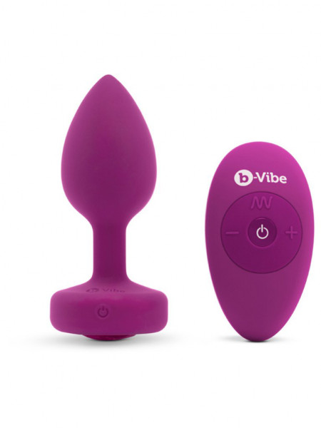 B-Vibe Vibrating Jewels Remote Control Plug S/M - various colours