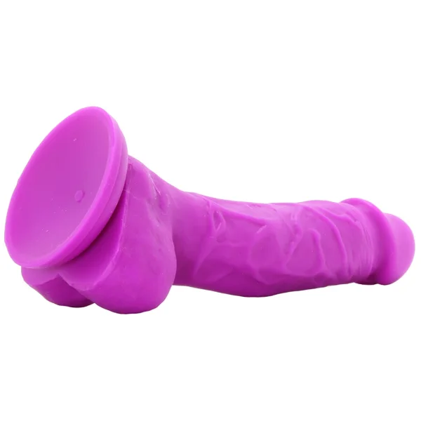 Colours Dual Density 5 Inch Silicone Suction Cup Dildo - Purple