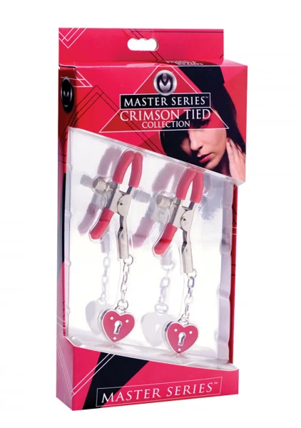 Captive Heart Padlock Nipple Clamps