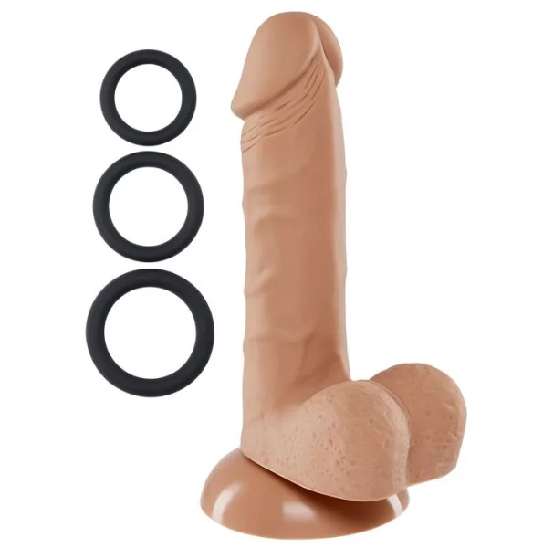 Cloud 9 Pro Sensual Premium Silicone 6 Inch Suction Cup Dildo - Caramel