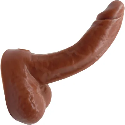 BIG Daddy Dante XL 9 5 Platinum Silicone Realistic Dildo With Balls By Dee s Big Daddies Chocolate