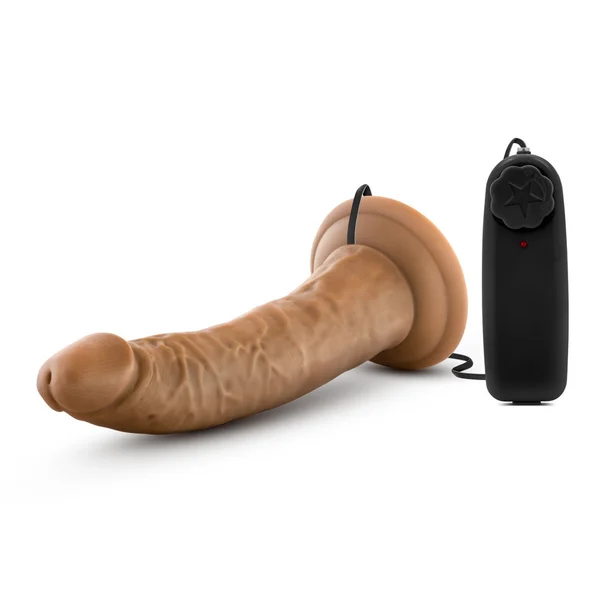 Dr. Skin - Dr. Dave - 7 Inch Vibrating Cock With  Suction Cup - Mocha — image 9 of 9