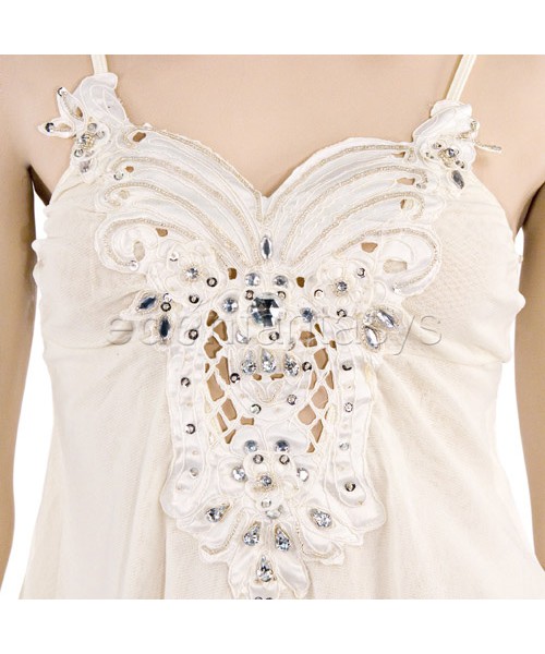 Jeweled babydoll with g-string
