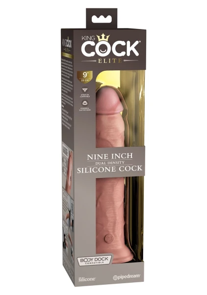 Pipedream Products King Cock Elite 9” Silicone Cock Light