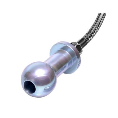 Xl Stop n flow Hollow Aluminum Enema Plug Silver