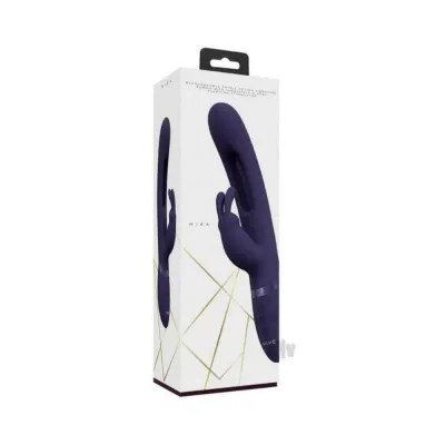 Rabbit Vibrators Vive Mika Rechargeable Triple Motor Vibrating Rabbit With Innovative G spot Flapping Stimulator Purp
