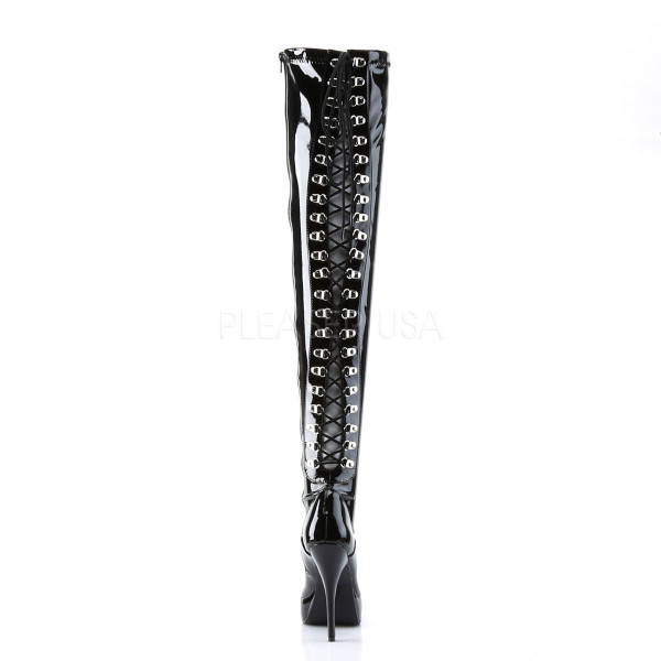 INDULGE-3063 - 5 1/4" Back Lace-Up Stretch PF Thigh Boot — image 8 of 8