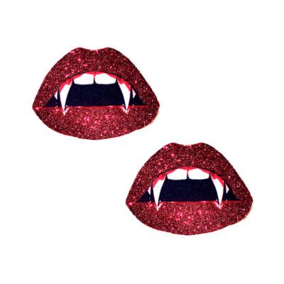 Neva Nude Pasties Vampire Lips Glitter Red