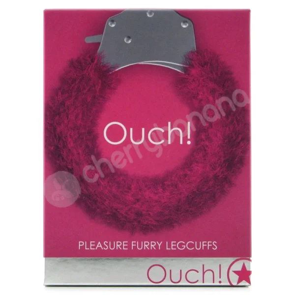 Ouch Pink Pleasure Furry Legcuffs