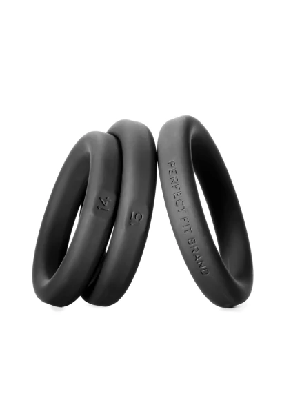 Perfect Fit Xact-Fit Silicone Cock Rings 3-Packs Incremental Sizes
