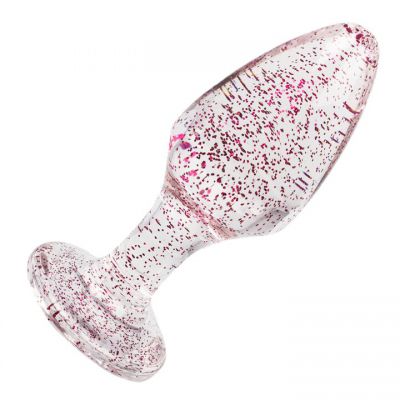 Bondara Sweet Cheeks Pink Glitter Butt Plug 4 Inch
