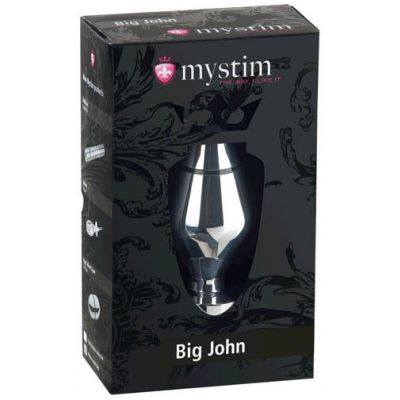 Mystim Big John Aluminium 13 cm XL Butt Plug with E Stim
