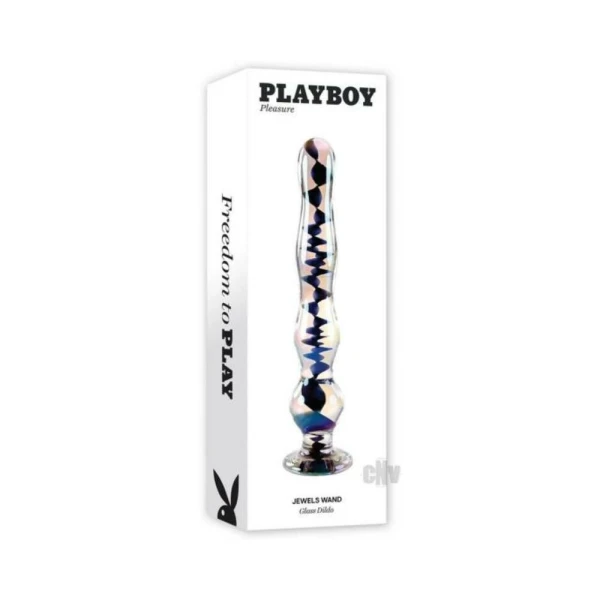 Personal Massagers: Playboy Jewels Wand Borosilicate Glass Iridescent