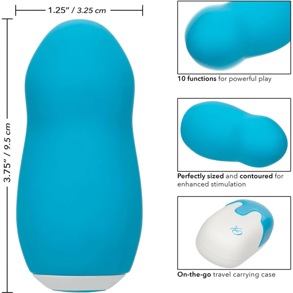 Sugar Dream Rechargeable Waterproof Silicone Clitoral Vibrator By CalExotics - Blue