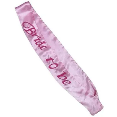 Bride to be flashing sash pink