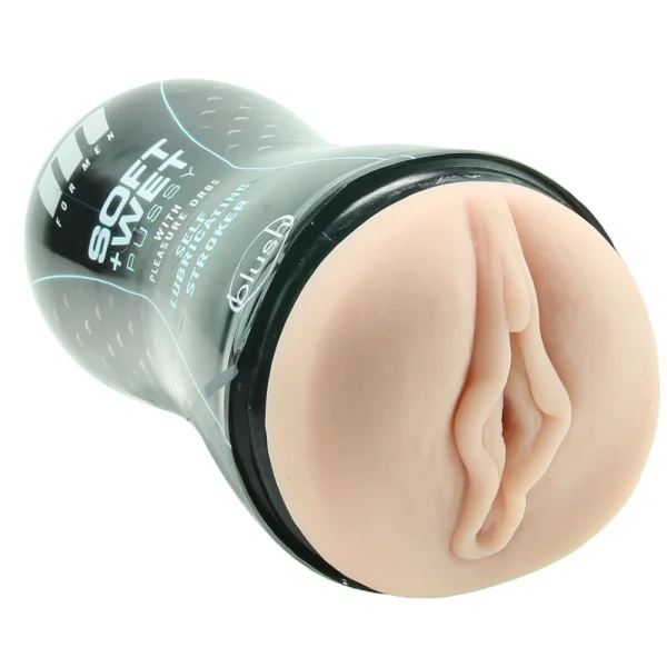 M for Men - Soft and Wet - Pussy With Pleasure Orbs - Self Lubricating Stroker Cup - Vanilla