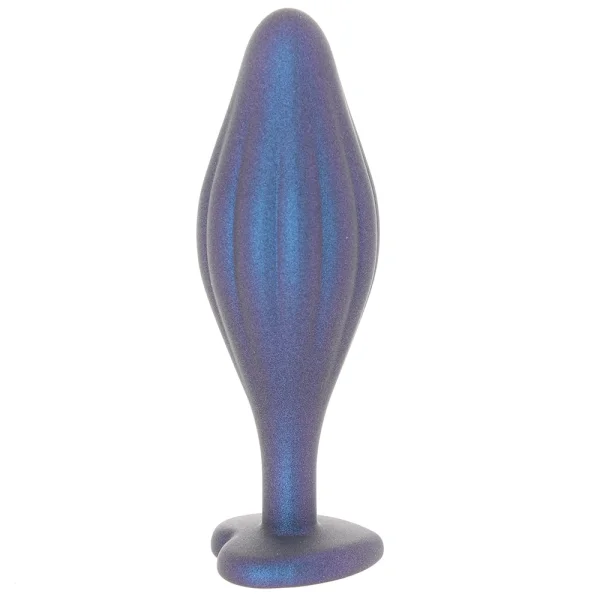 Anal Adventures Matrix Wavy Bling Silicone Butt Plug By Blush - Sapphire
