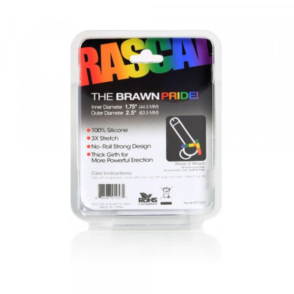 Rascal Toys The Brawn Pride Cock Ring Rainbow — image 3 of 3