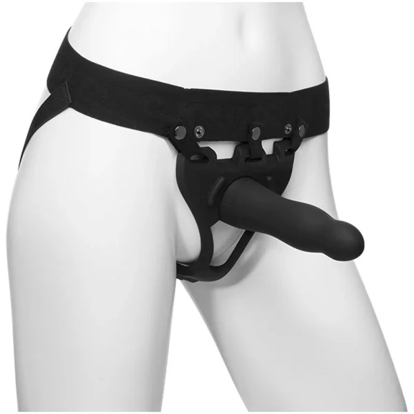 Body Extensions BE Daring 7" Hollow Silicone Strap-On System by Doc Johnson