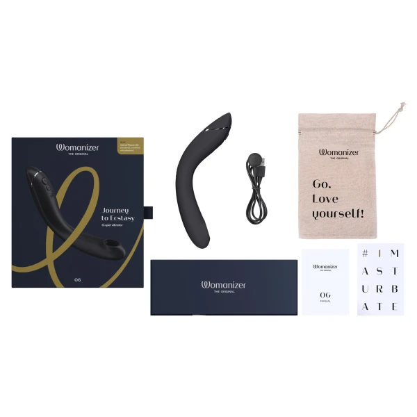 Clitoral Stimulation:  Womanizer Og G-spot Pleasure Air Stimulator Dark Grey