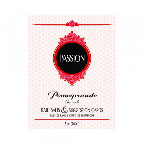Passion Bath Salts & Suggestion Cards - Pomegranate