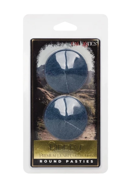 Ride 'em Premium Denim Collection Round Pasties