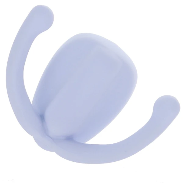 Eva Silicone Rechargeable Wearable Hands Free Vibrator by Dame - Ice Blue