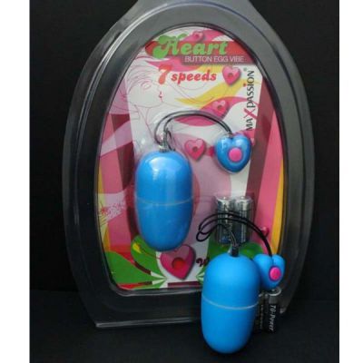 Heart Button Egg Vibe Blue