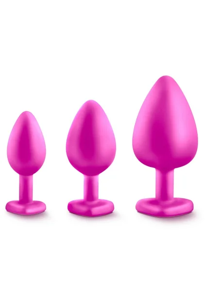 Luxe Bling Plugs Training Kit Black With Rainbow Gems