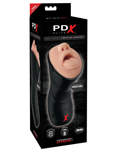 PDX Elite Deep Throat Vibrating Stroker