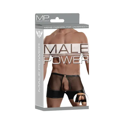 Male Power Extreme Garter Ring Short Black L xl
