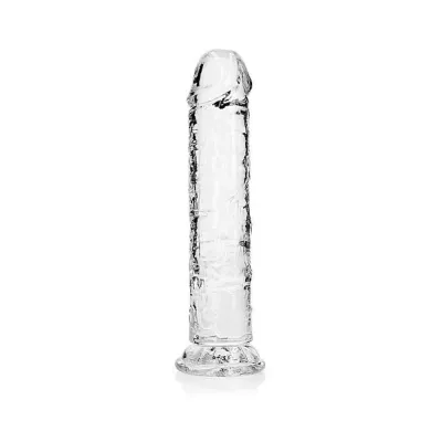Realistic Dildos Realrock Crystal Clear Straight 8 In Dildo Without Balls Clear