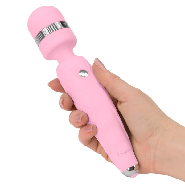 Pillow Talk Cheeky Silicone Waterproof Rechargeable Wand Style Vibrator - Pink