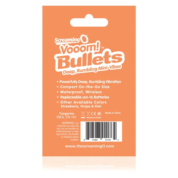 Vooom Bullets Mini-Vibes - Each - Tangerine — image 14 of 14