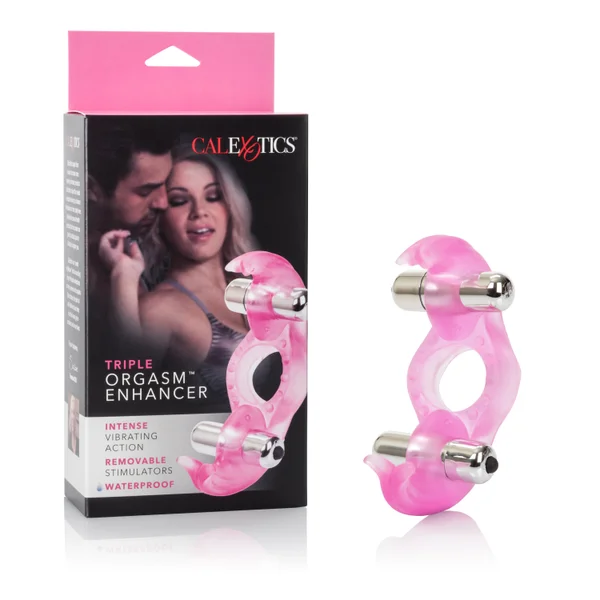 Silicone Triple Orgasm Erection Enhancer - Pink — image 10 of 14