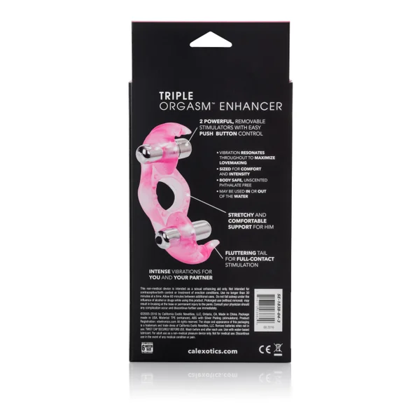 Silicone Triple Orgasm Erection Enhancer - Pink — image 11 of 14