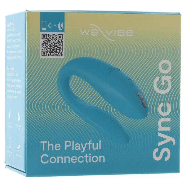 We-Vibe Sync Go App Enabled Waterproof Rechargeable Couples Vibrator - Turquoise