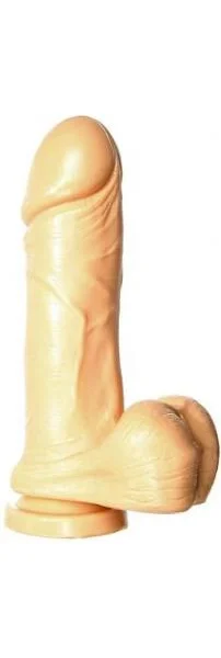 Thick Cock Balls & Suction Cup 8 inches Beige Dildo — image 5 of 6