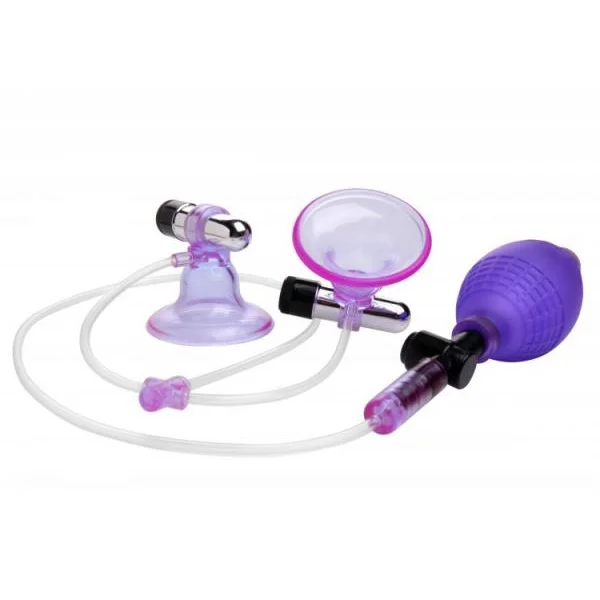 Vibrating Nipple Suckers - Purple