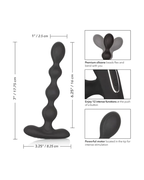 Eclipse Slender Beads - Black - 7 Inch