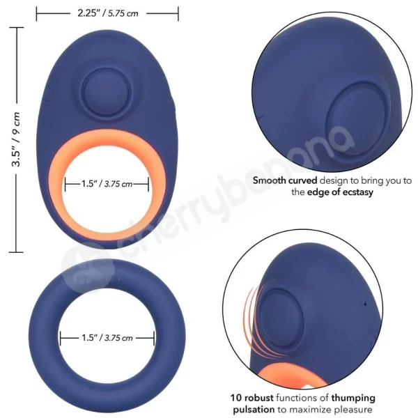 Link Up Verge Cock Ring With Thumping Pulsation Plus Ultra-Soft Cockring