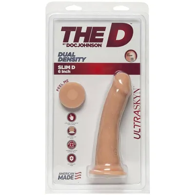 The D Slim D 6 Inch Without Balls Ultraskyn Vanilla