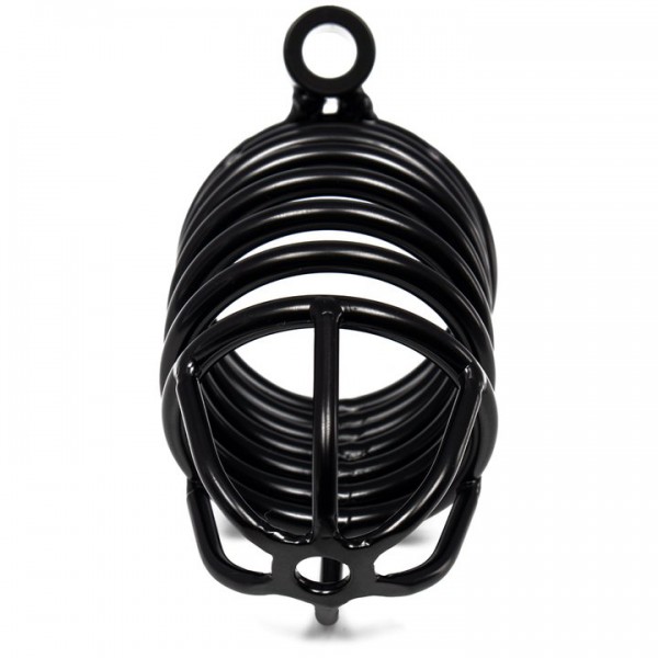 Bondara Cockscrew Black Stainless Steel Adjustable Chastity Cage