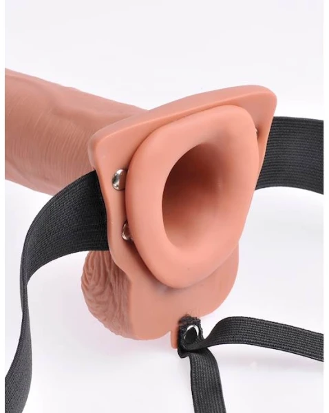 Fetish Fantasy 10 Inch Hollow Rechargeable Strap-on Remote  - 10 Inch