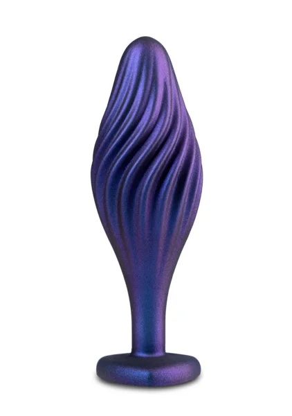 Anal Adventures Matrix Swirling Bling Silicone Butt Plug By Blush - Sapphire